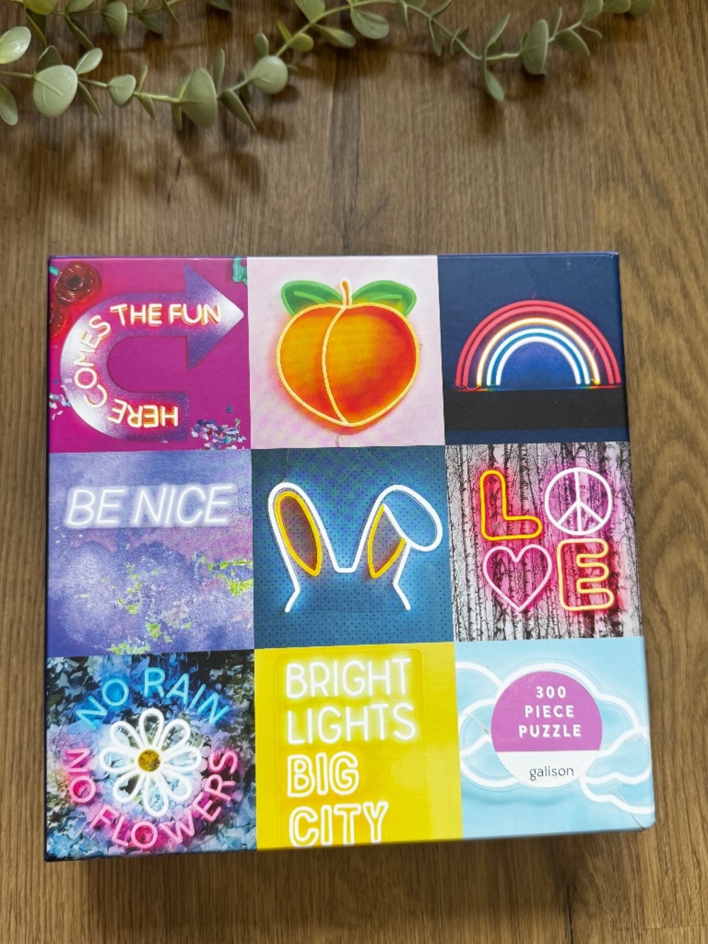 Galison Electric Confetti Neon 300 Piece Puzzle Complete